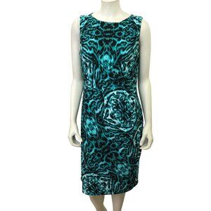 ANNE KLEIN‎ SHEATH ANIMAL PRINT SLEEVELESS  DRESS SIZE 12
